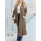 Women's Casual Open Front Cardigan with Pockets - Long Sleeve, Relaxed Fit, Solid Color, Stretchy Rayon Blend, Machine Washable - Perfect for Spring & Fall