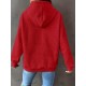 Plus Size Solid Color Waffle Long Sleeve Hooded Sweatshirt, Casual Drawstring Kangaroo Pocket Hoodie, Women's Clothing