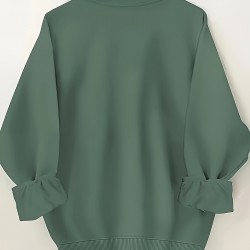 Plus Size I Like Print Sweatshirt, Casual Long Sleeve Crew Neck Pullover Sweatshirt, Women's Plus Size&nbsp;Clothing