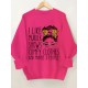 Plus Size I Like Print Sweatshirt, Casual Long Sleeve Crew Neck Pullover Sweatshirt, Women's Plus Size&nbsp;Clothing