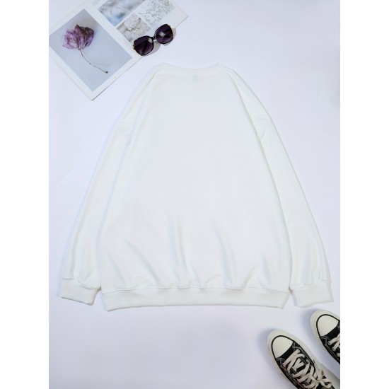 Plus Size I Like Print Sweatshirt, Casual Long Sleeve Crew Neck Pullover Sweatshirt, Women's Plus Size&nbsp;Clothing