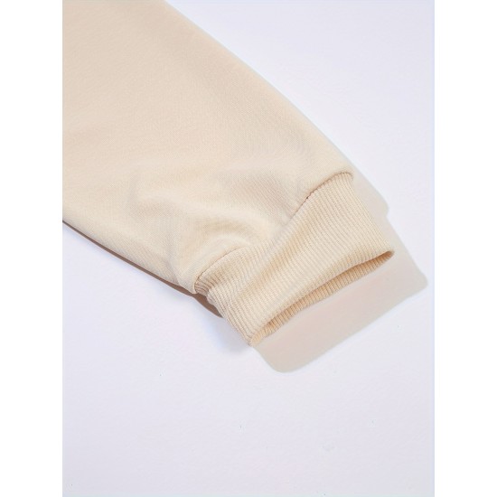 Plus Size I Like Print Sweatshirt, Casual Long Sleeve Crew Neck Pullover Sweatshirt, Women's Plus Size&nbsp;Clothing